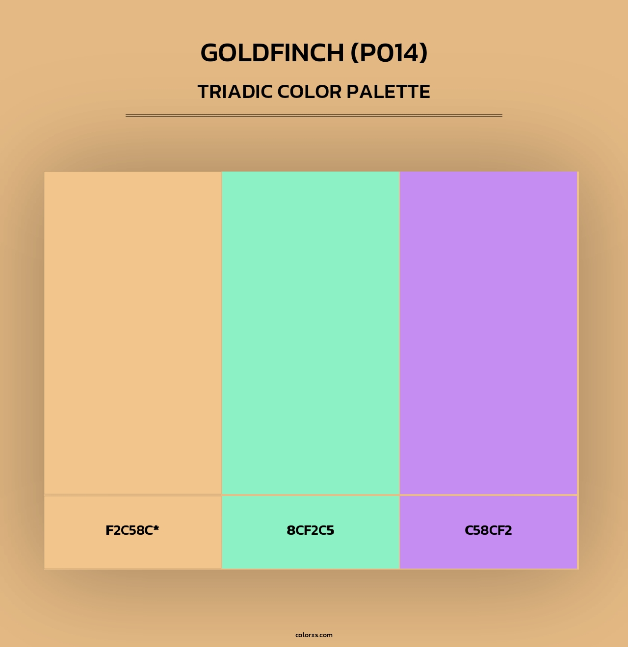 Goldfinch (P014) - Triadic Color Palette
