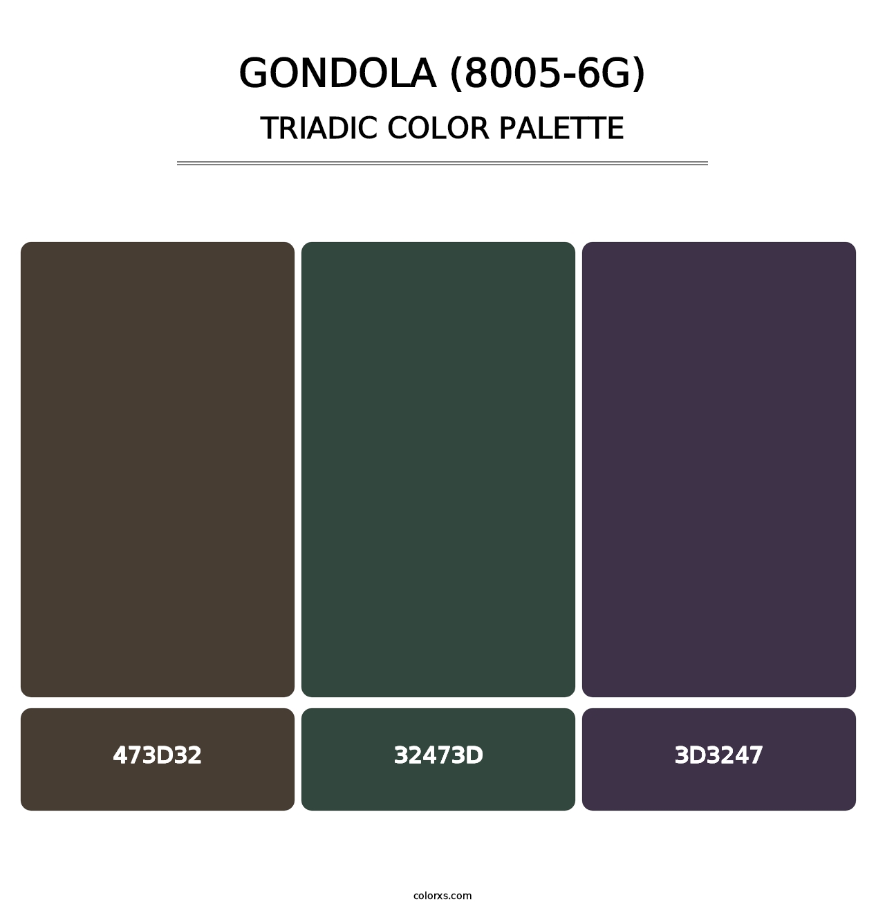 Gondola (8005-6G) - Triadic Color Palette