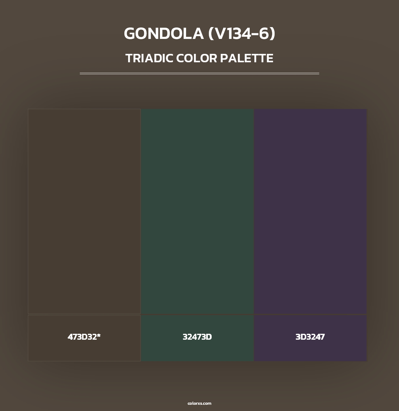 Gondola (V134-6) - Triadic Color Palette