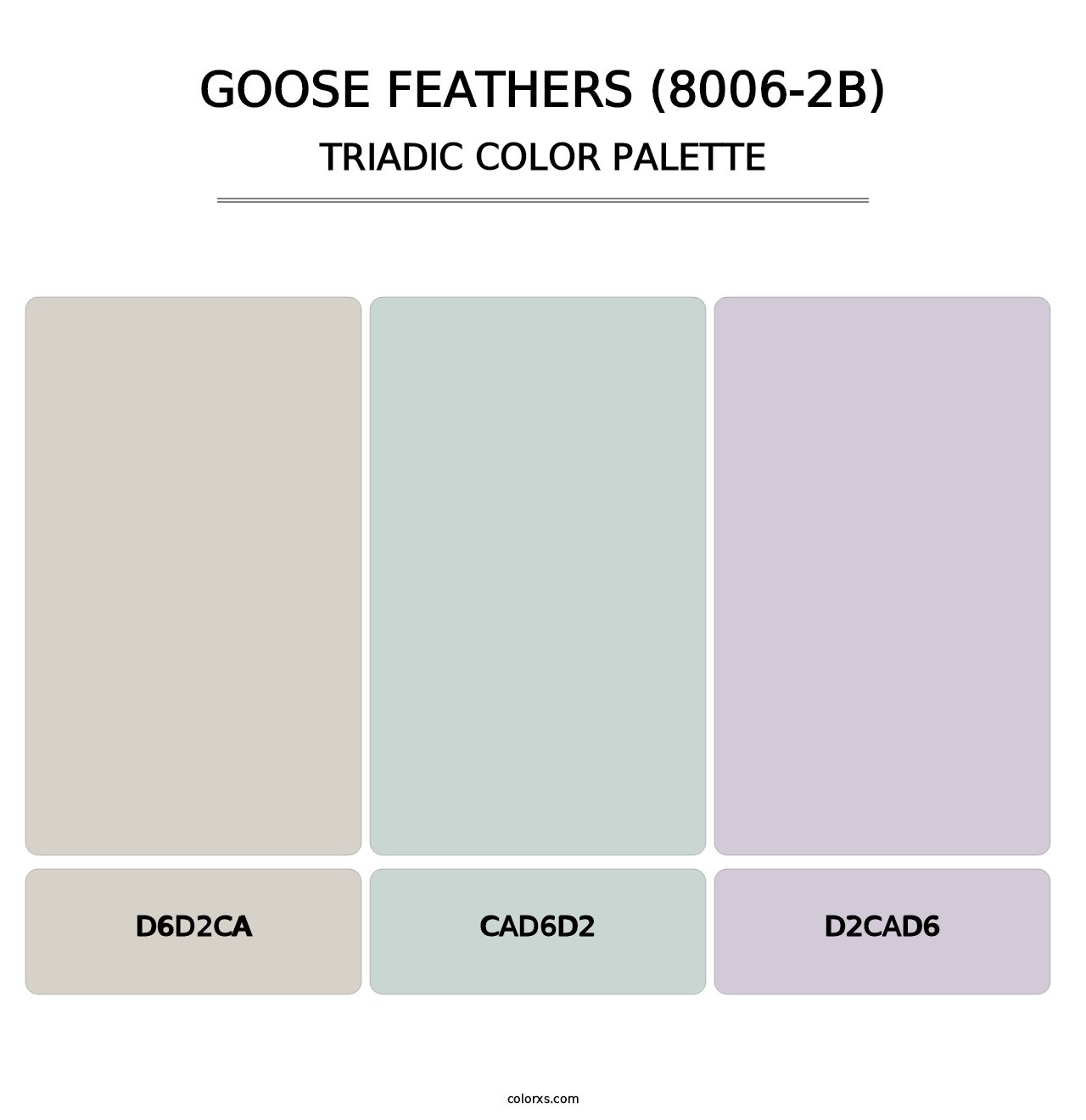 Goose Feathers (8006-2B) - Triadic Color Palette