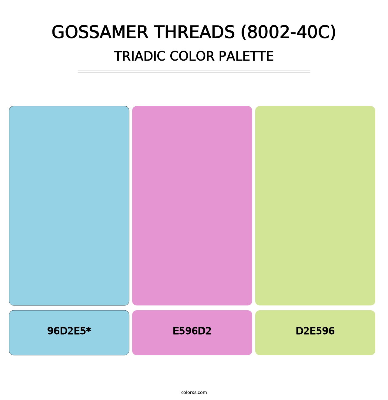 Gossamer Threads (8002-40C) - Triadic Color Palette