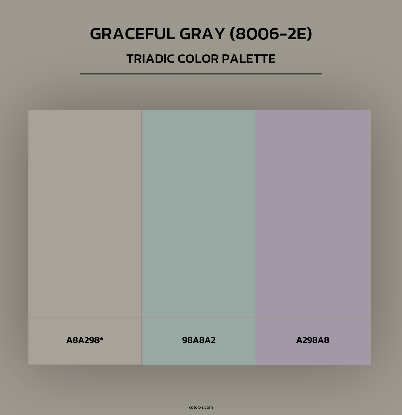 Graceful Gray (8006-2E) - Triadic Color Palette