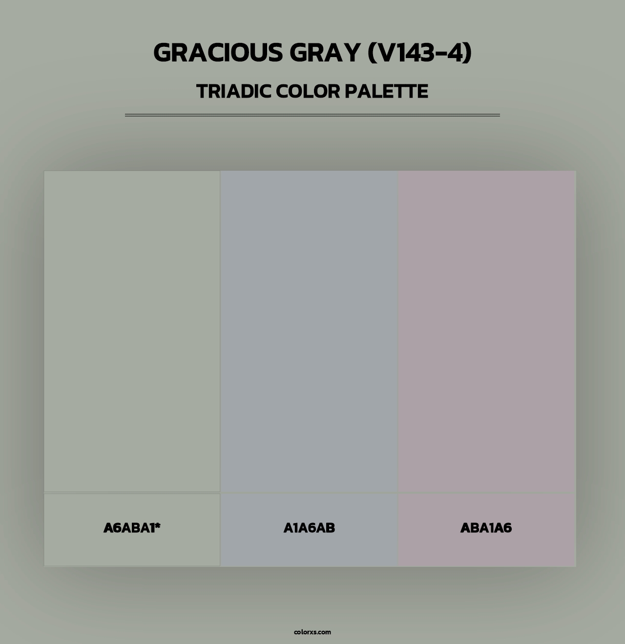 Gracious Gray (V143-4) - Triadic Color Palette