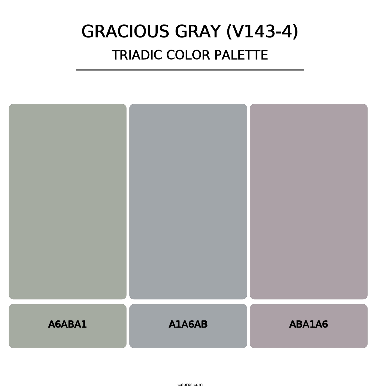 Gracious Gray (V143-4) - Triadic Color Palette