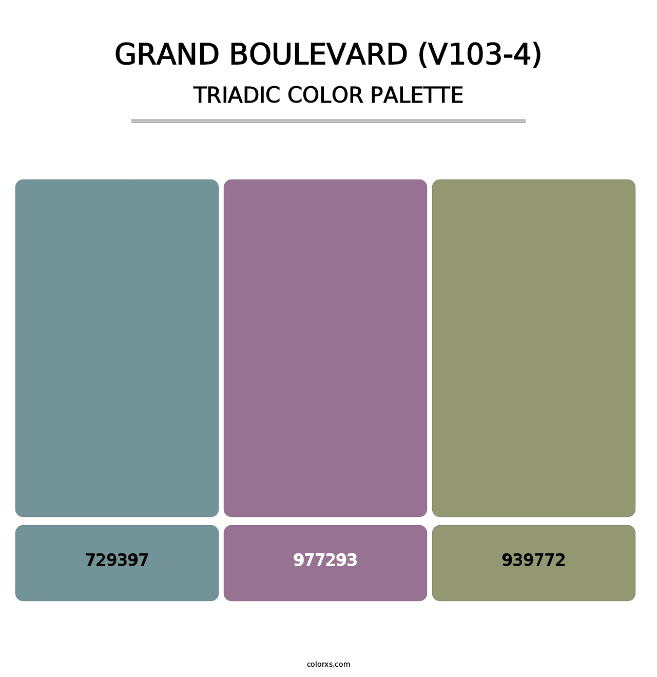 Grand Boulevard (V103-4) - Triadic Color Palette