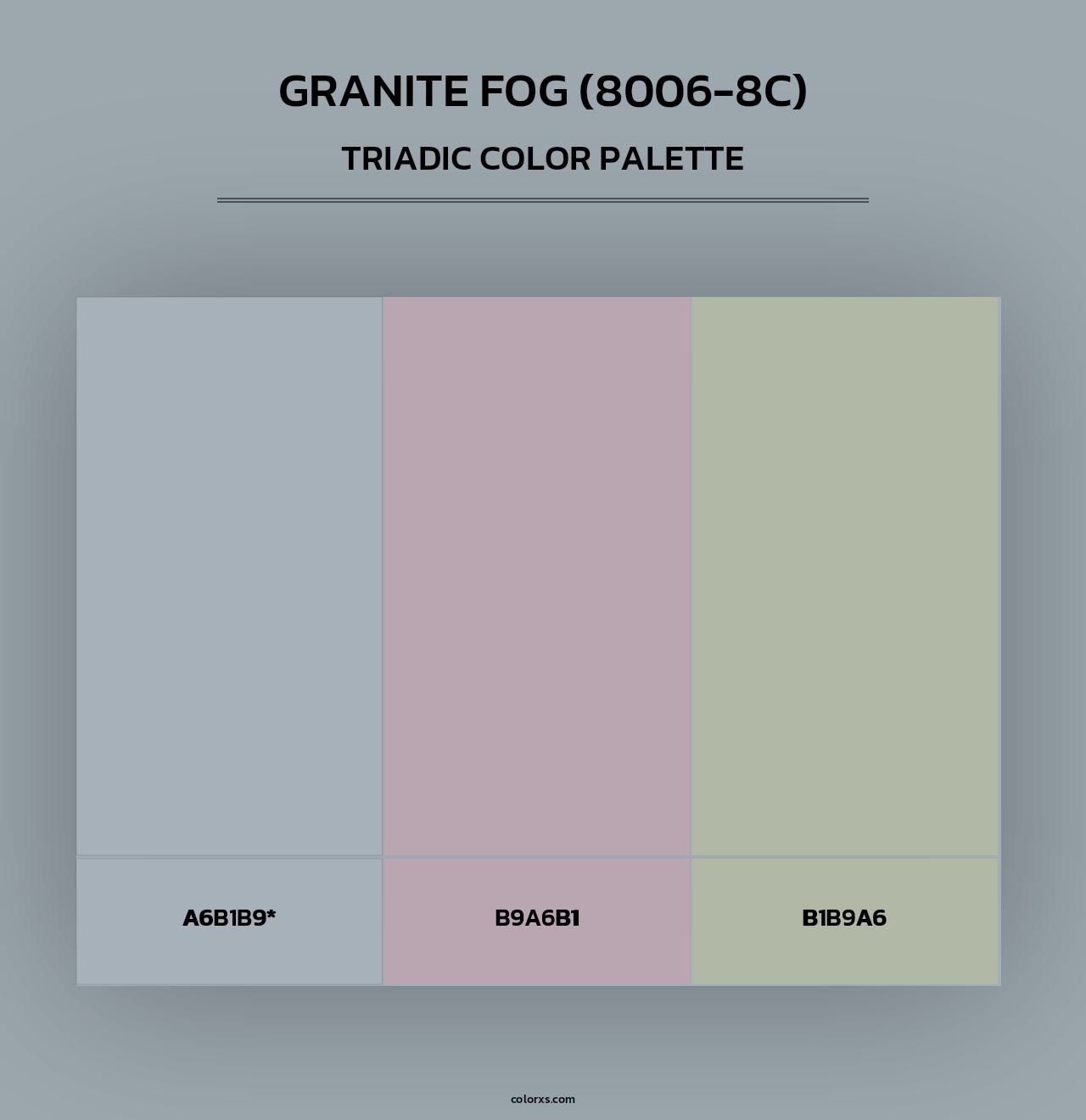 Granite Fog (8006-8C) - Triadic Color Palette