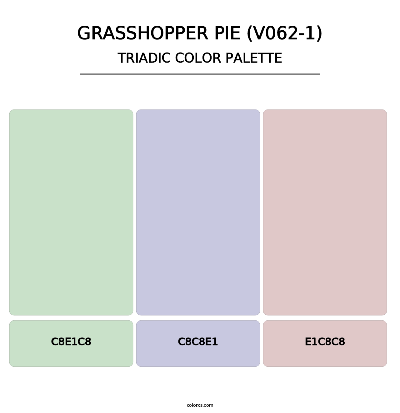 Grasshopper Pie (V062-1) - Triadic Color Palette