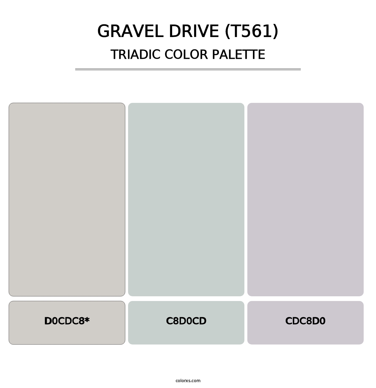 Gravel Drive (T561) - Triadic Color Palette