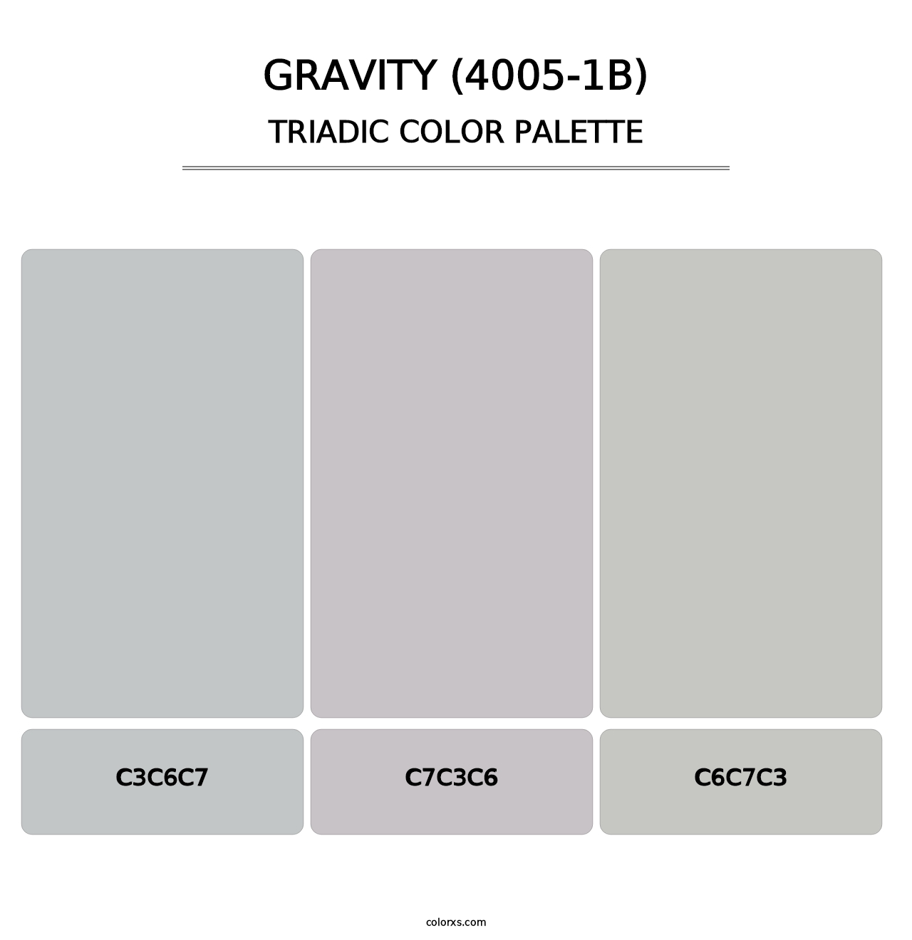 Gravity (4005-1B) - Triadic Color Palette