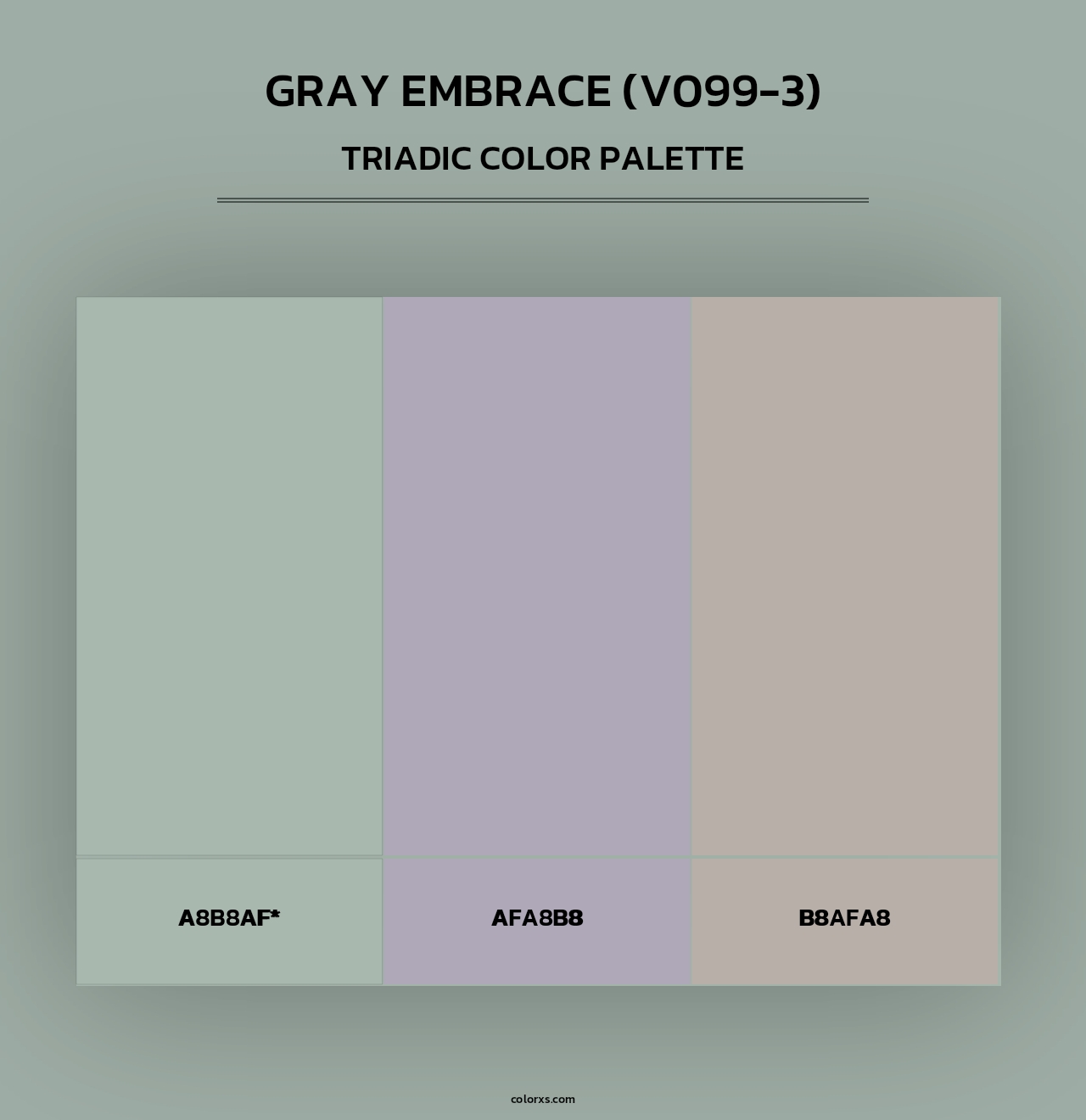 Gray Embrace (V099-3) - Triadic Color Palette
