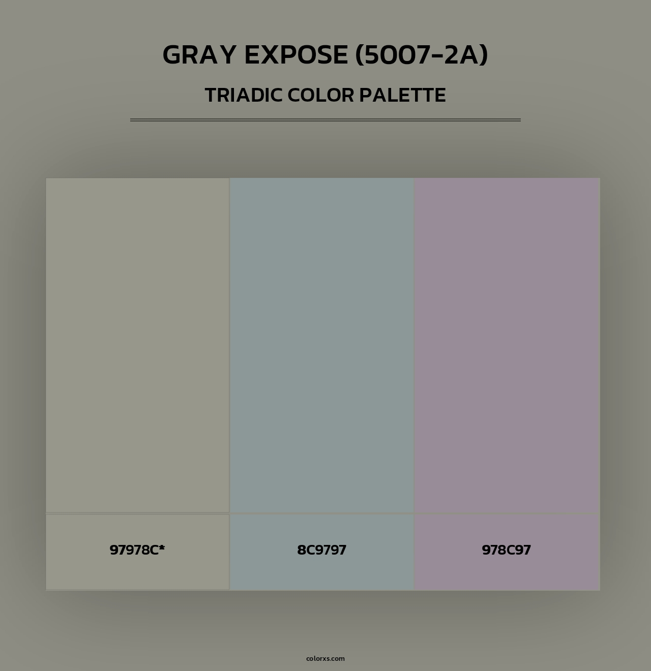 Gray Expose (5007-2A) - Triadic Color Palette