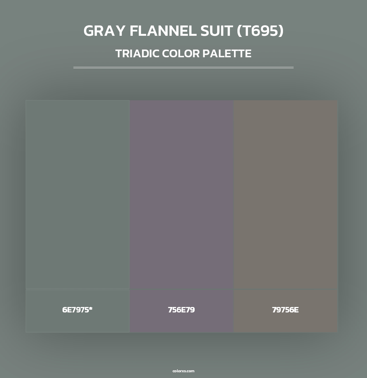 Gray Flannel Suit (T695) - Triadic Color Palette
