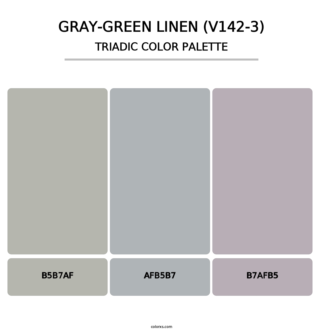 Gray-Green Linen (V142-3) - Triadic Color Palette