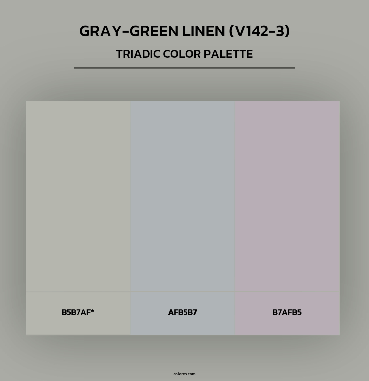 Gray-Green Linen (V142-3) - Triadic Color Palette