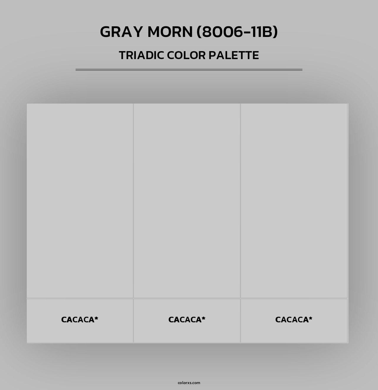Gray Morn (8006-11B) - Triadic Color Palette