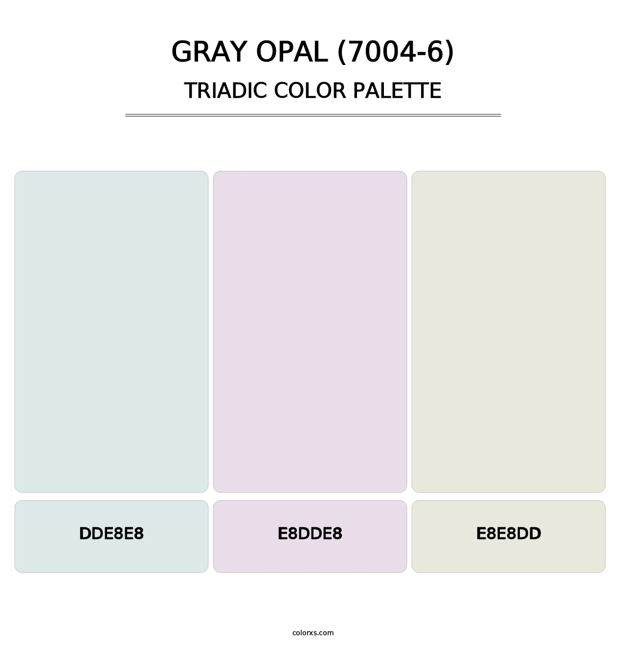 Gray Opal (7004-6) - Triadic Color Palette