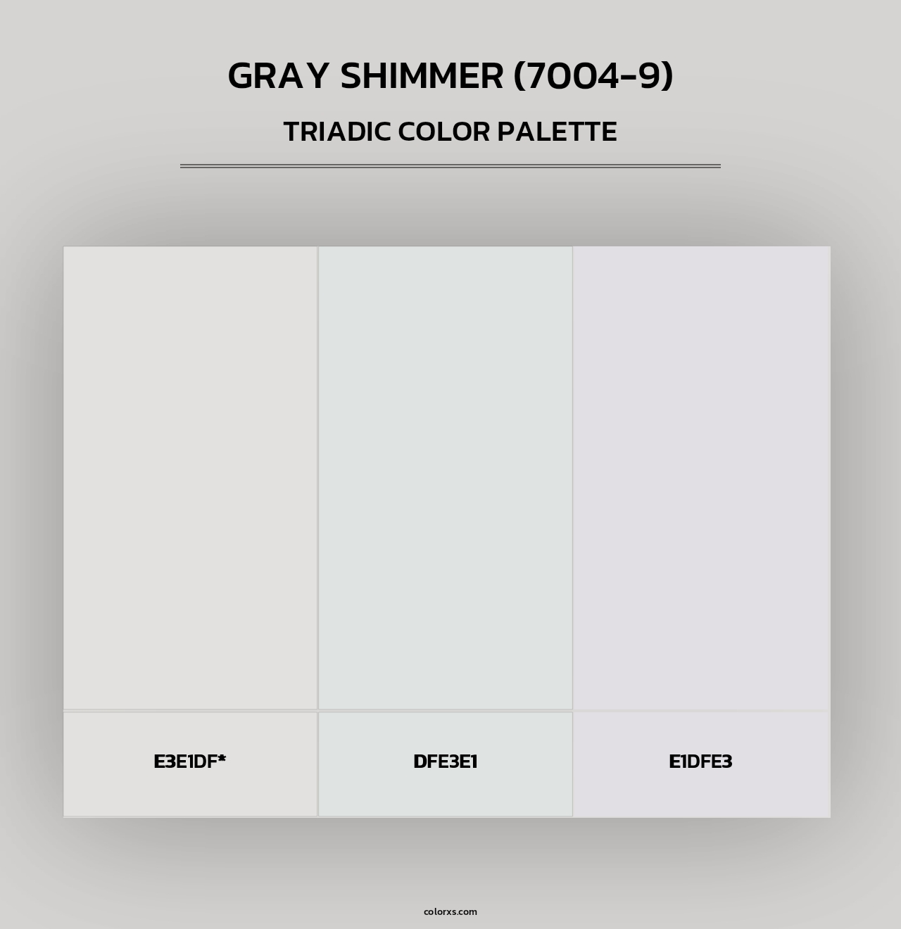 Gray Shimmer (7004-9) - Triadic Color Palette