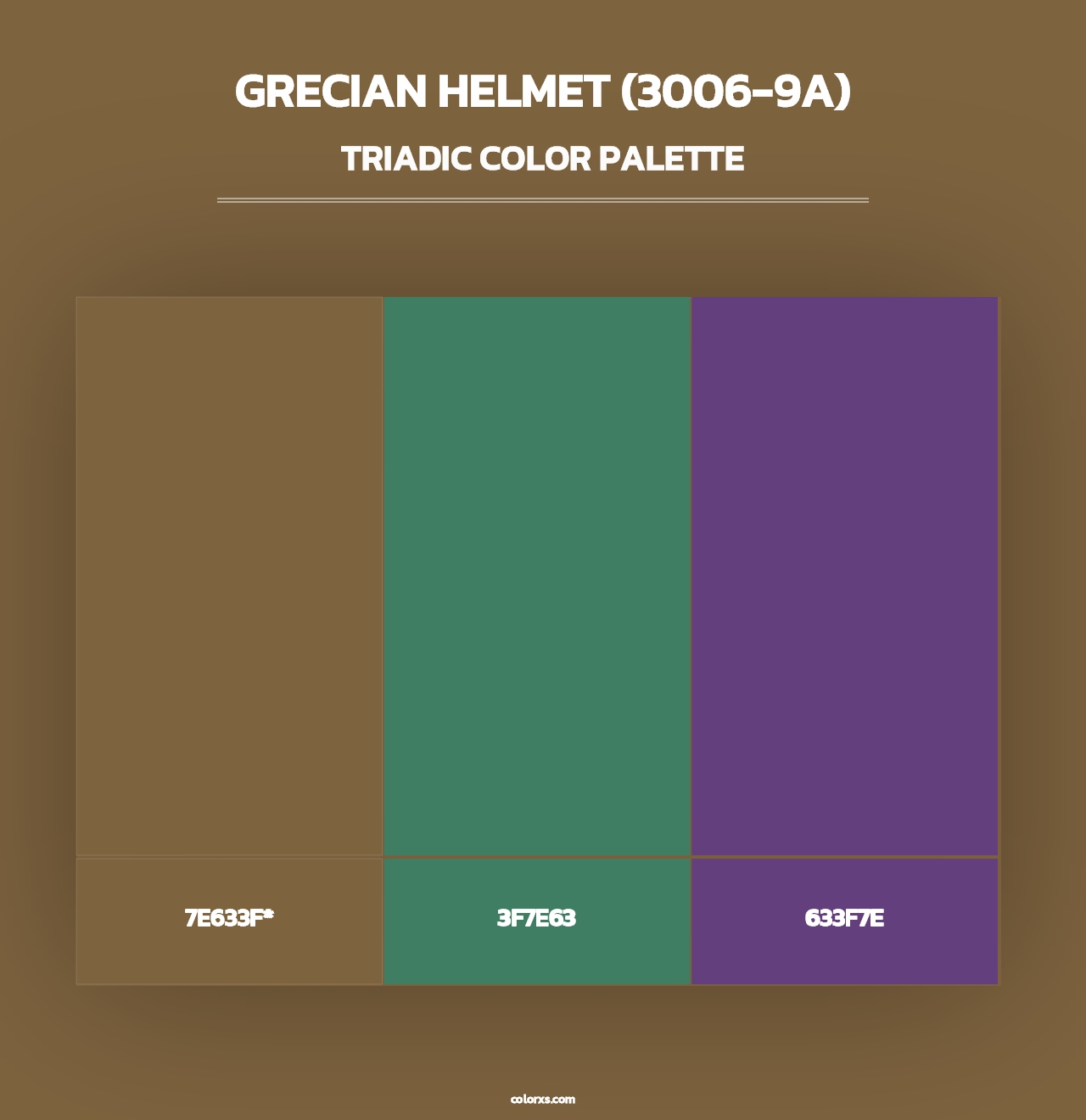 Grecian Helmet (3006-9A) - Triadic Color Palette