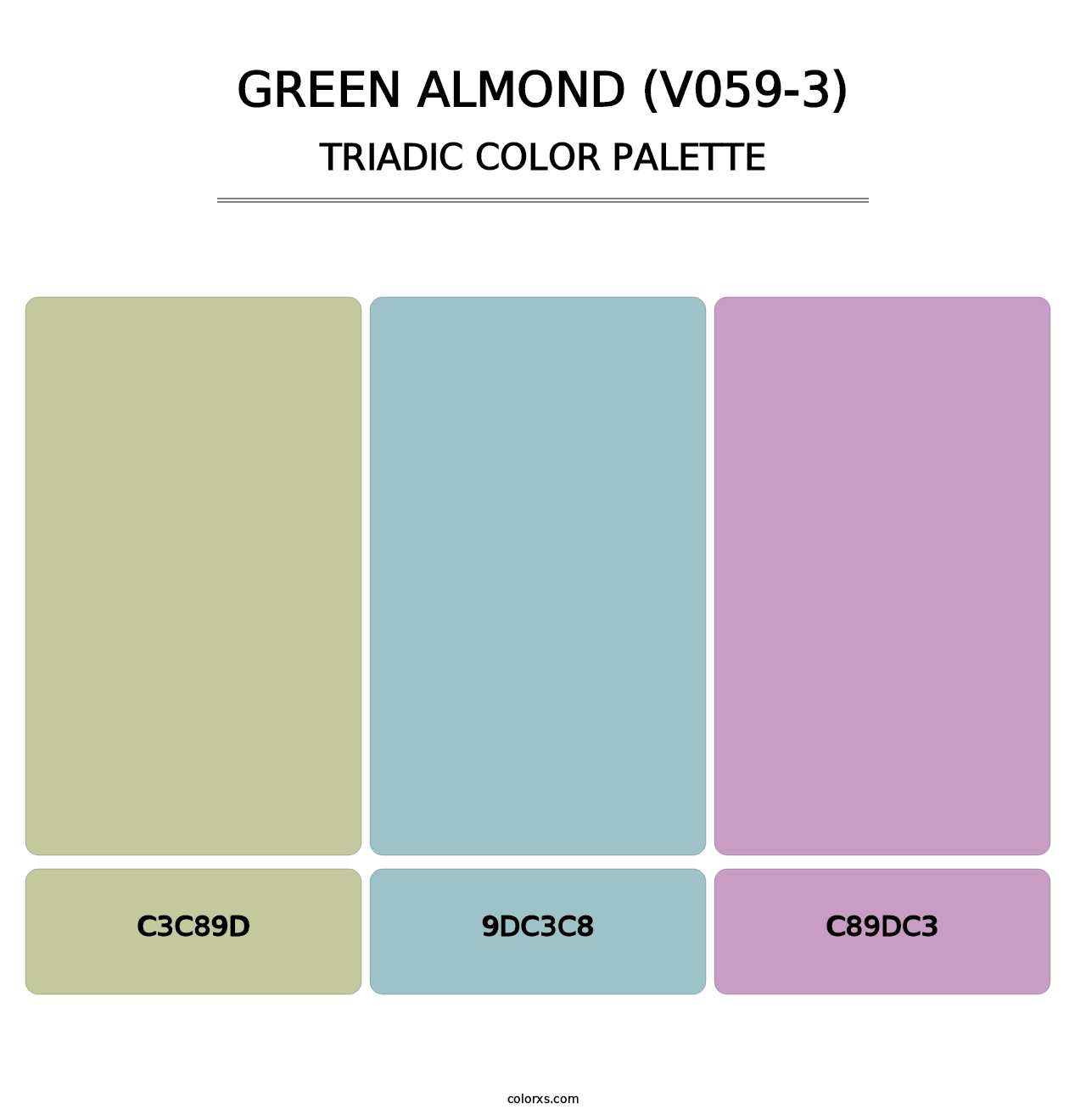 Green Almond (V059-3) - Triadic Color Palette