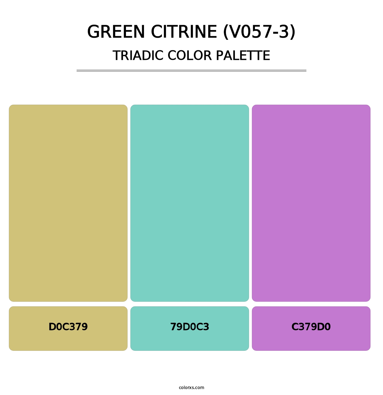 Green Citrine (V057-3) - Triadic Color Palette