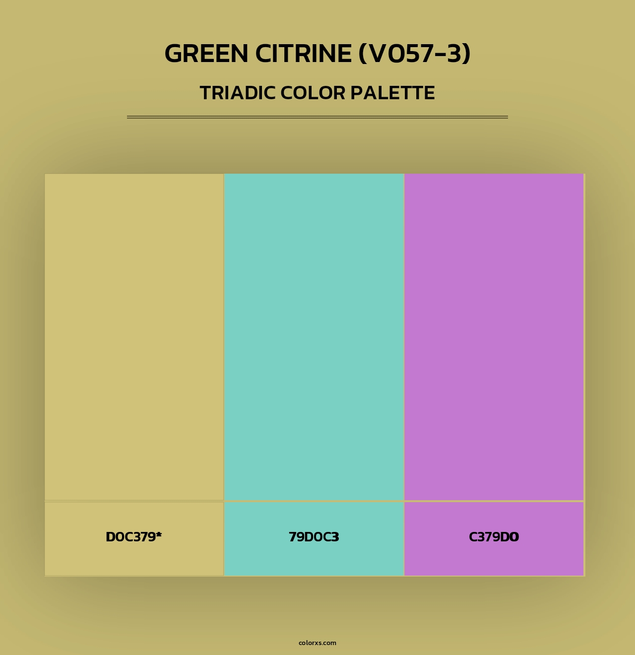 Green Citrine (V057-3) - Triadic Color Palette