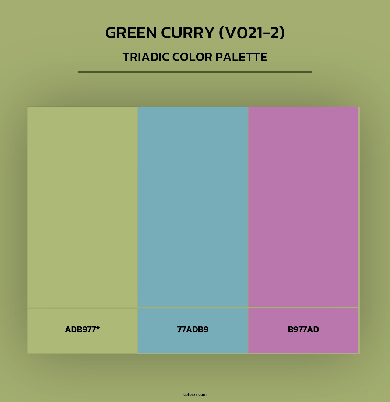 Green Curry (V021-2) - Triadic Color Palette