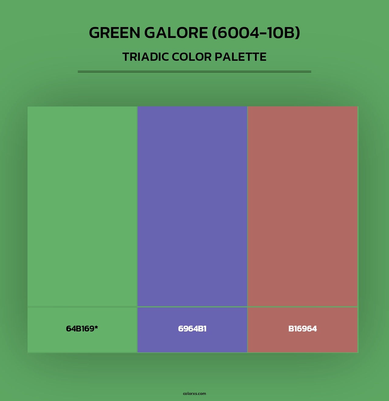 Green Galore (6004-10B) - Triadic Color Palette
