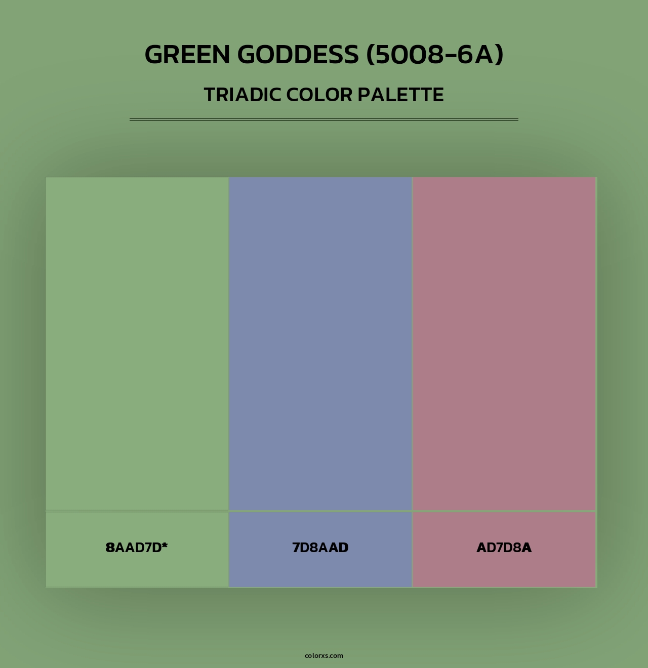 Green Goddess (5008-6A) - Triadic Color Palette