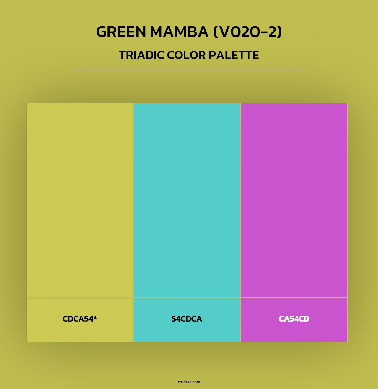 Green Mamba (V020-2) - Triadic Color Palette