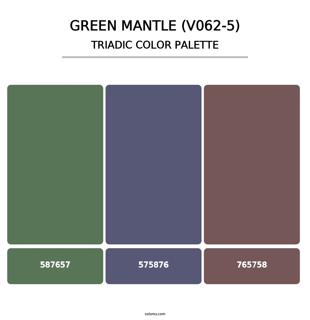 Green Mantle (V062-5) - Triadic Color Palette