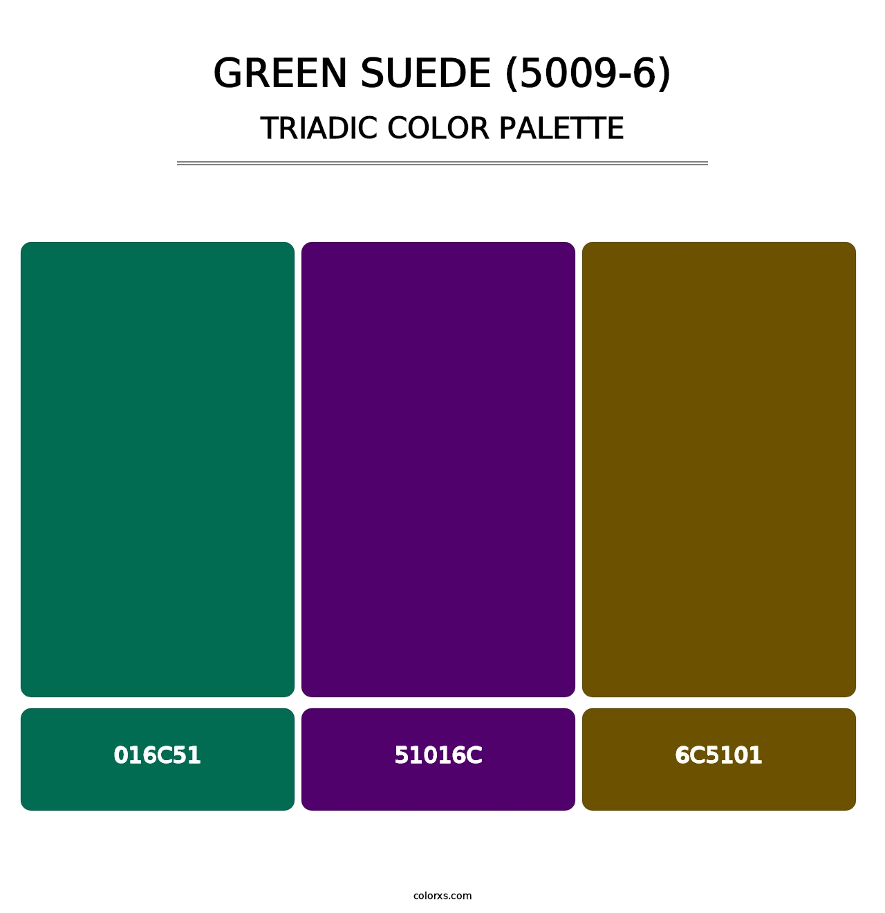 Green Suede (5009-6) - Triadic Color Palette