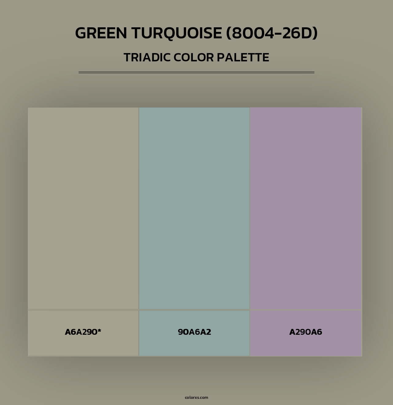 Green Turquoise (8004-26D) - Triadic Color Palette