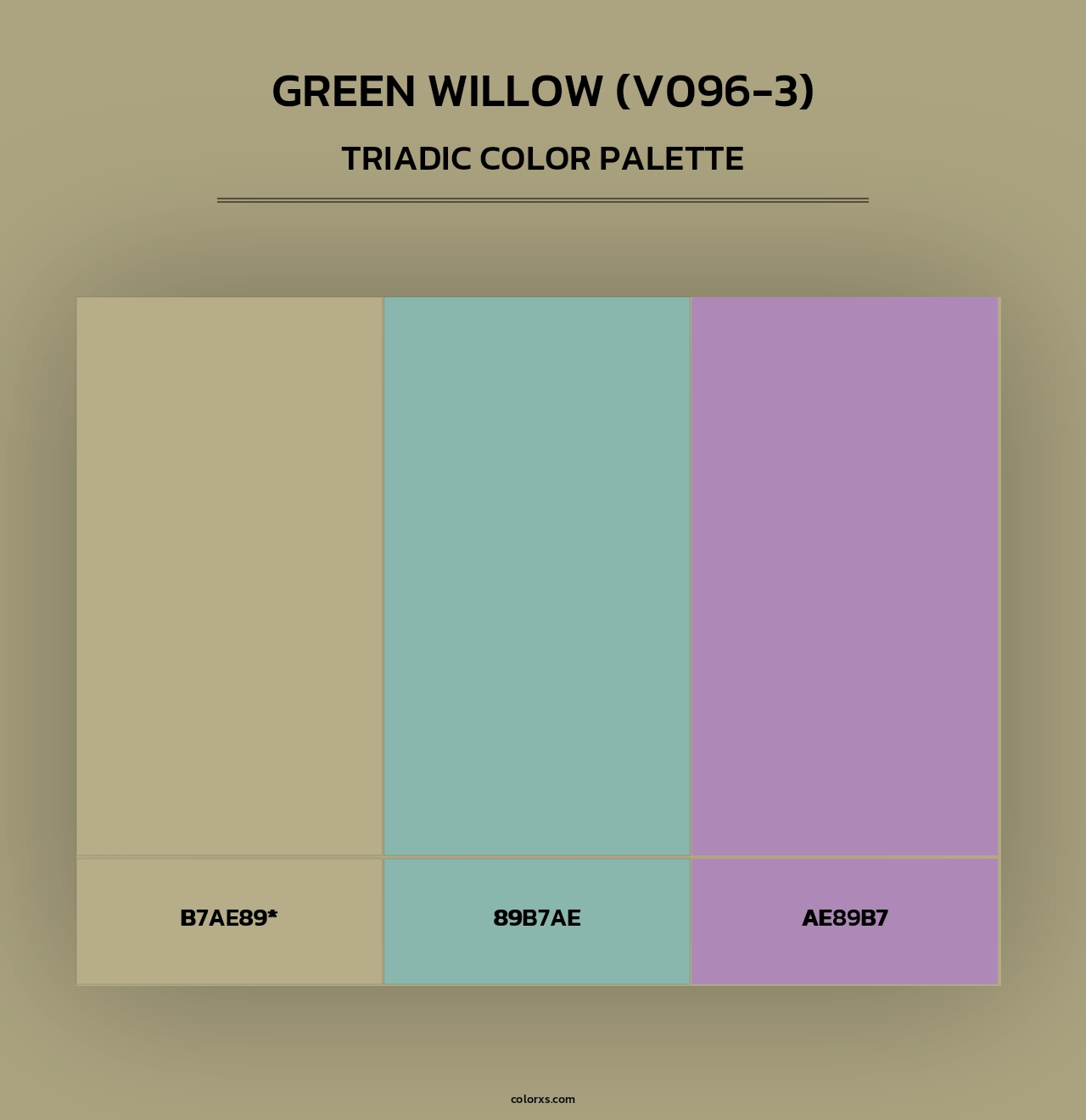 Green Willow (V096-3) - Triadic Color Palette