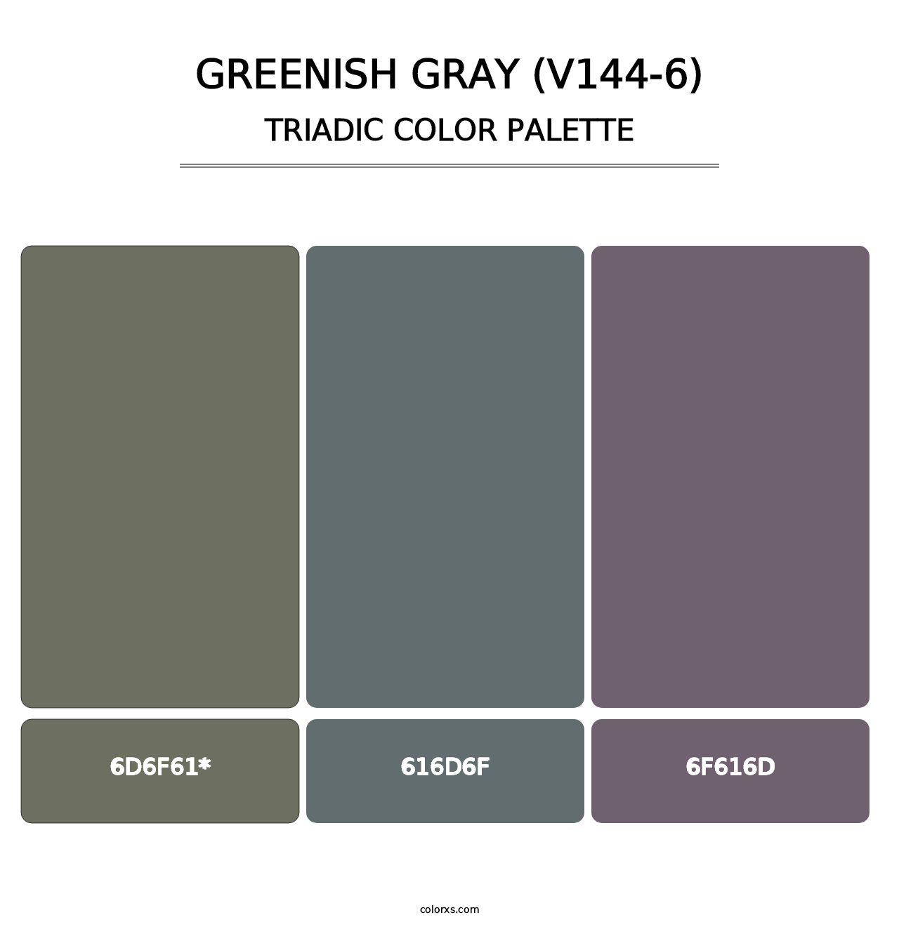Greenish Gray (V144-6) - Triadic Color Palette