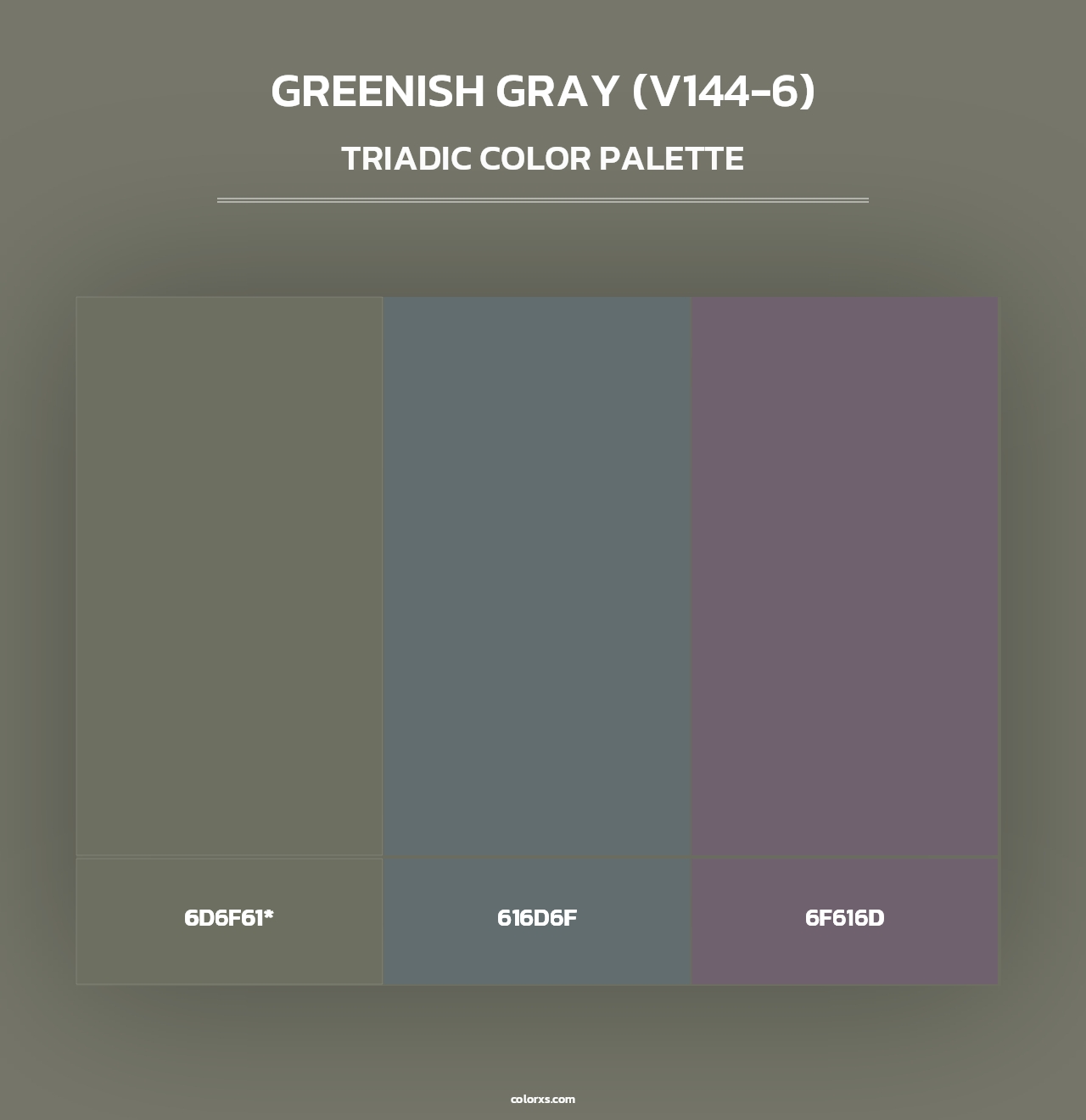 Greenish Gray (V144-6) - Triadic Color Palette