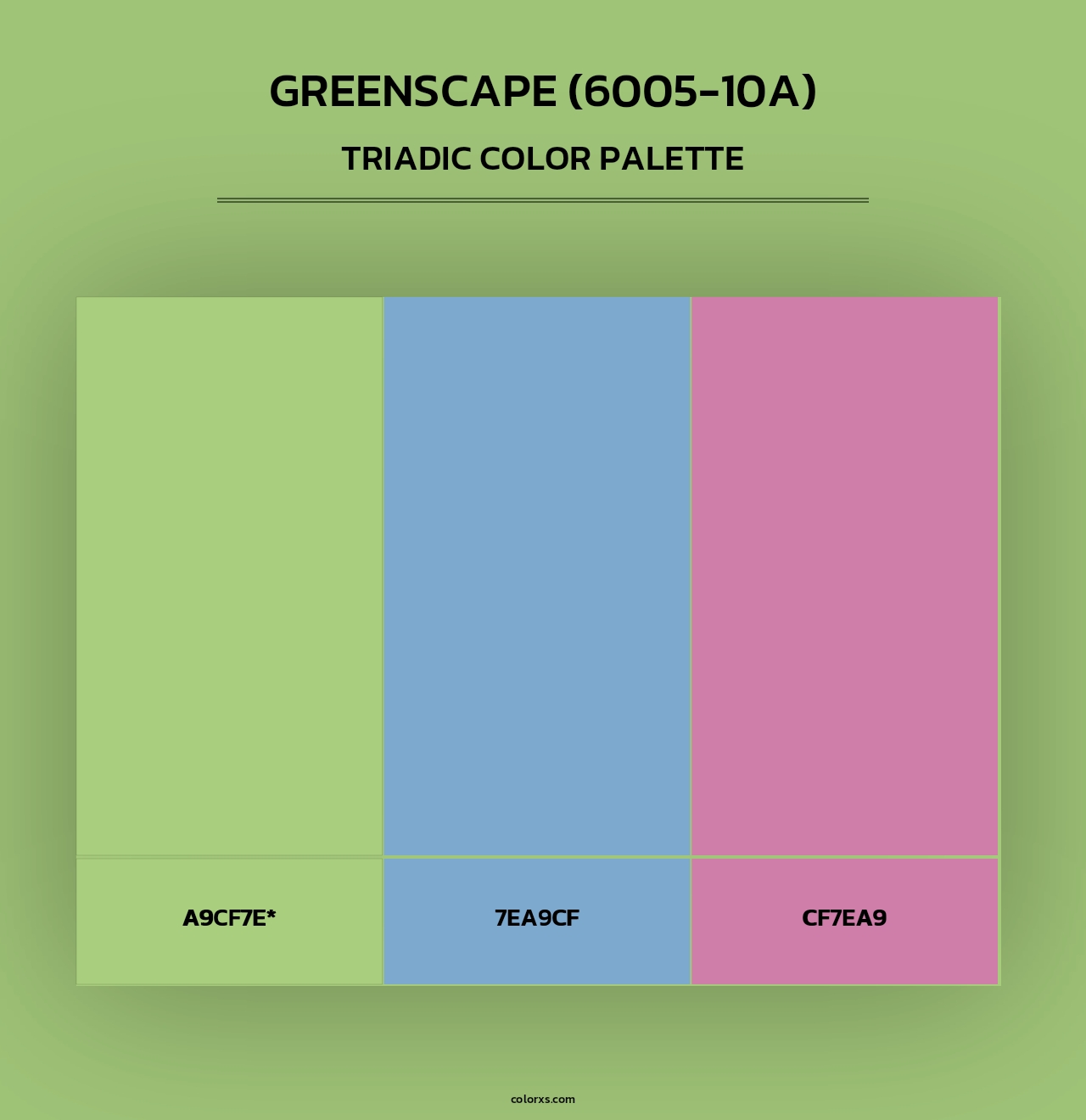 Greenscape (6005-10A) - Triadic Color Palette