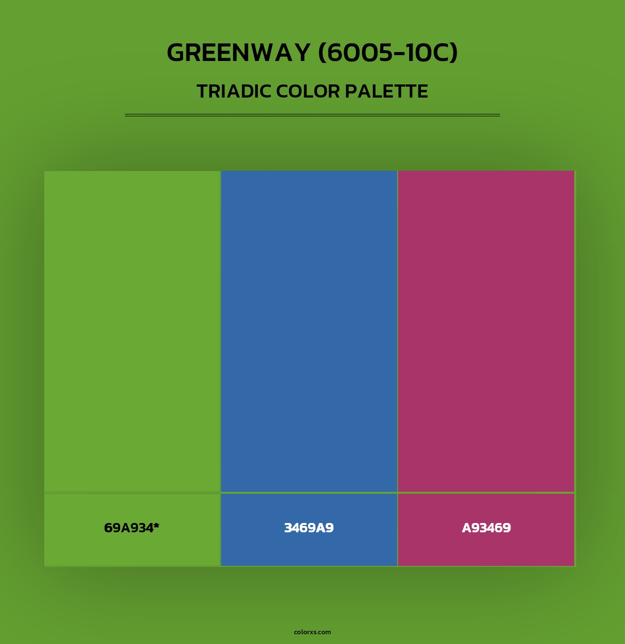Greenway (6005-10C) - Triadic Color Palette