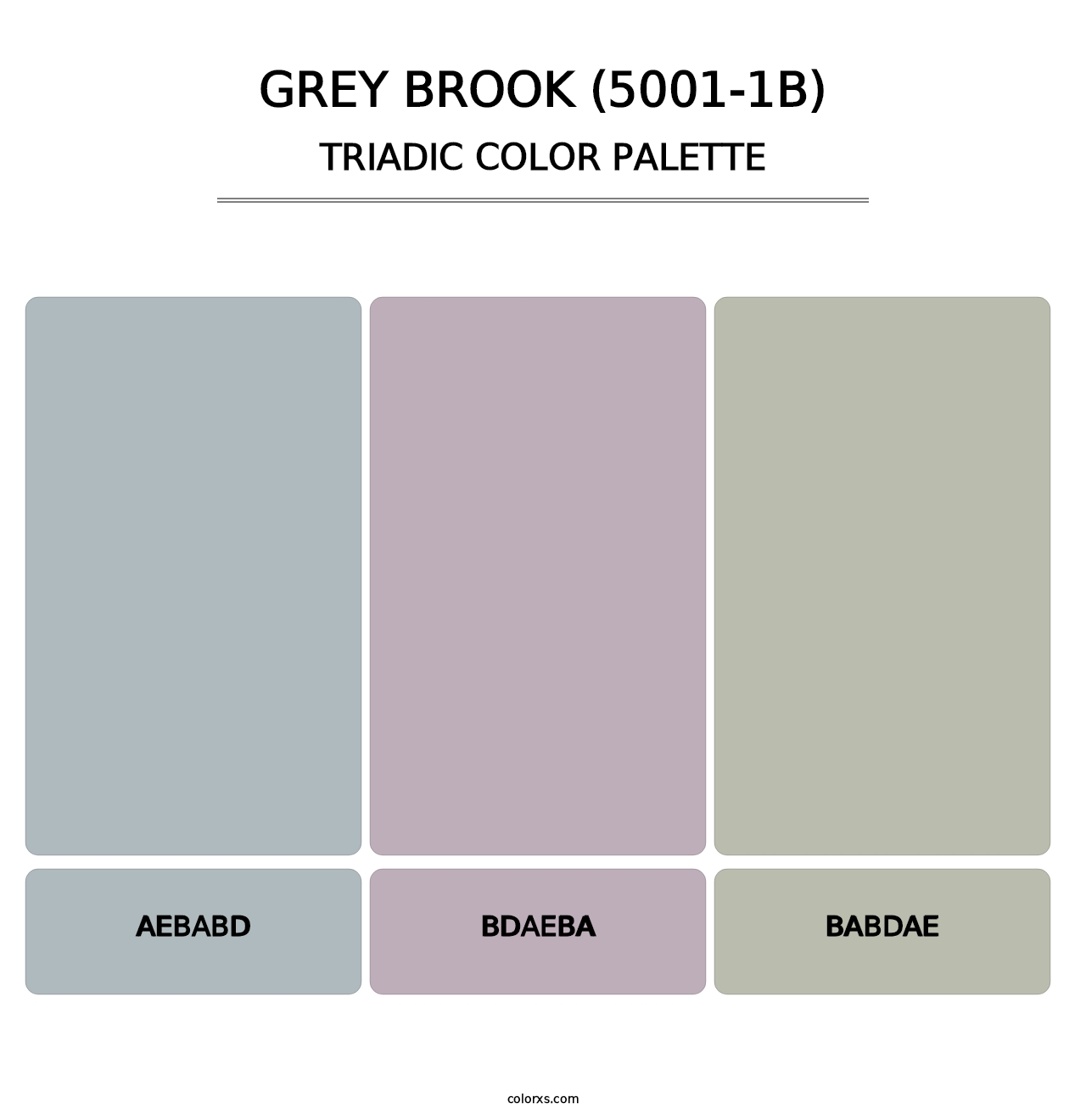 Grey Brook (5001-1B) - Triadic Color Palette