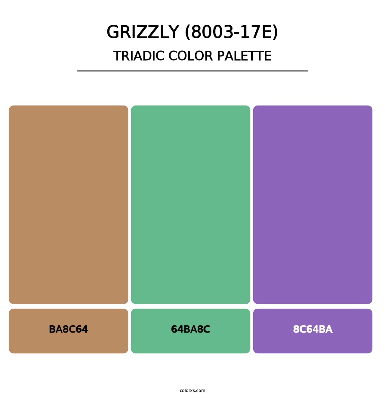 Grizzly (8003-17E) - Triadic Color Palette