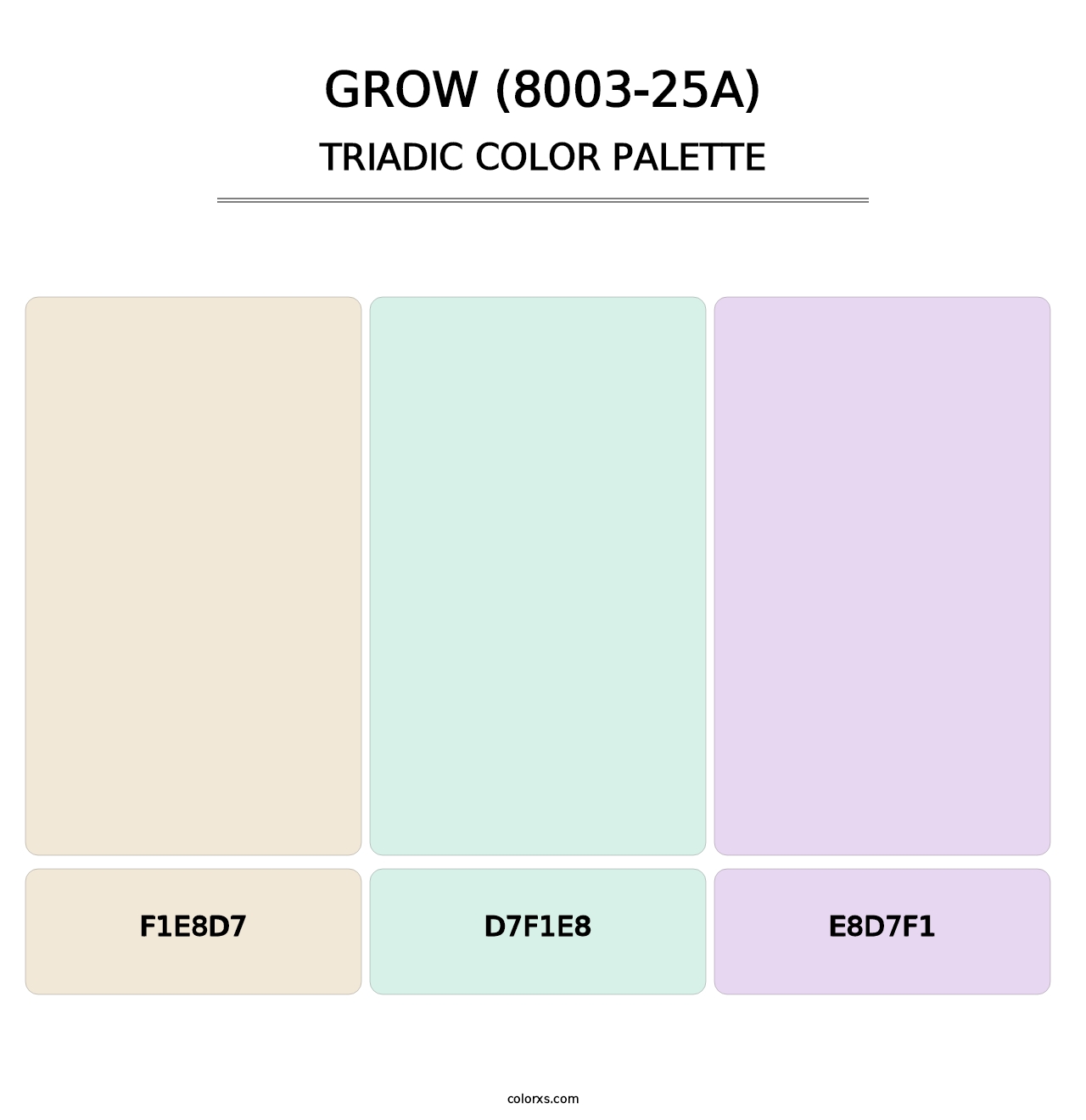 Grow (8003-25A) - Triadic Color Palette