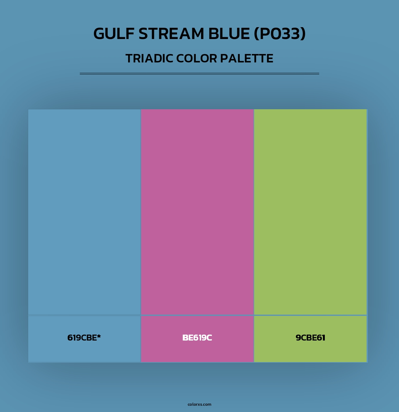 Gulf Stream Blue (P033) - Triadic Color Palette