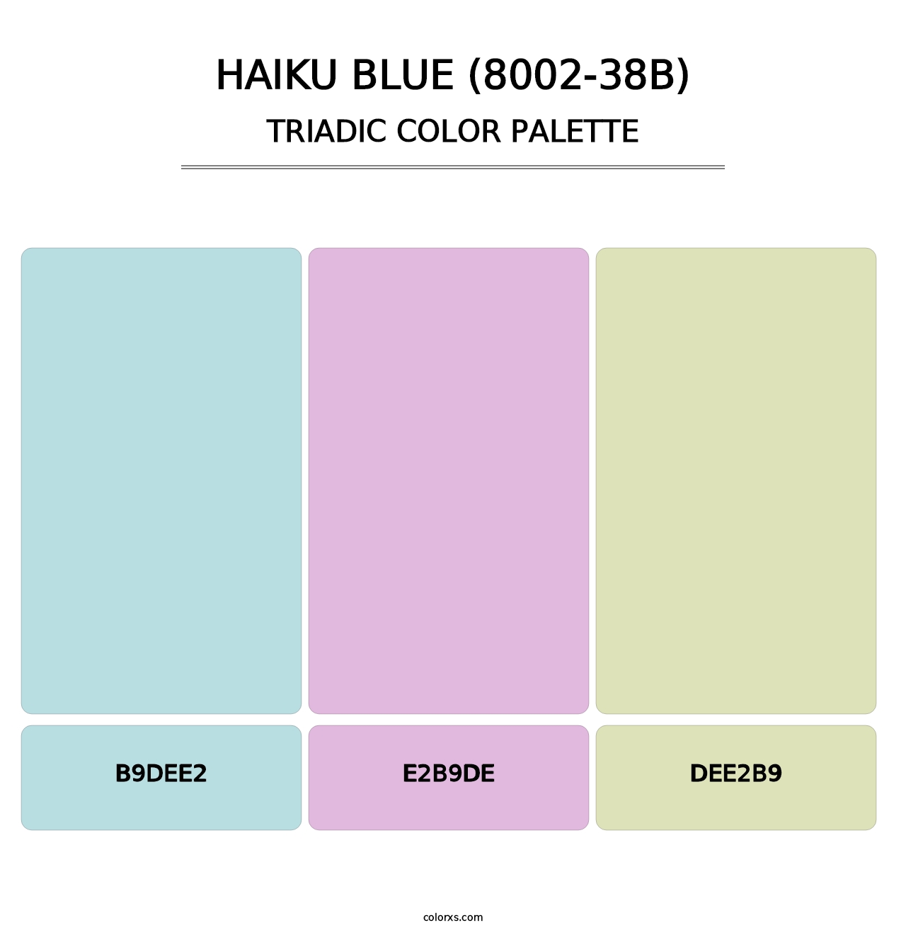 Haiku Blue (8002-38B) - Triadic Color Palette