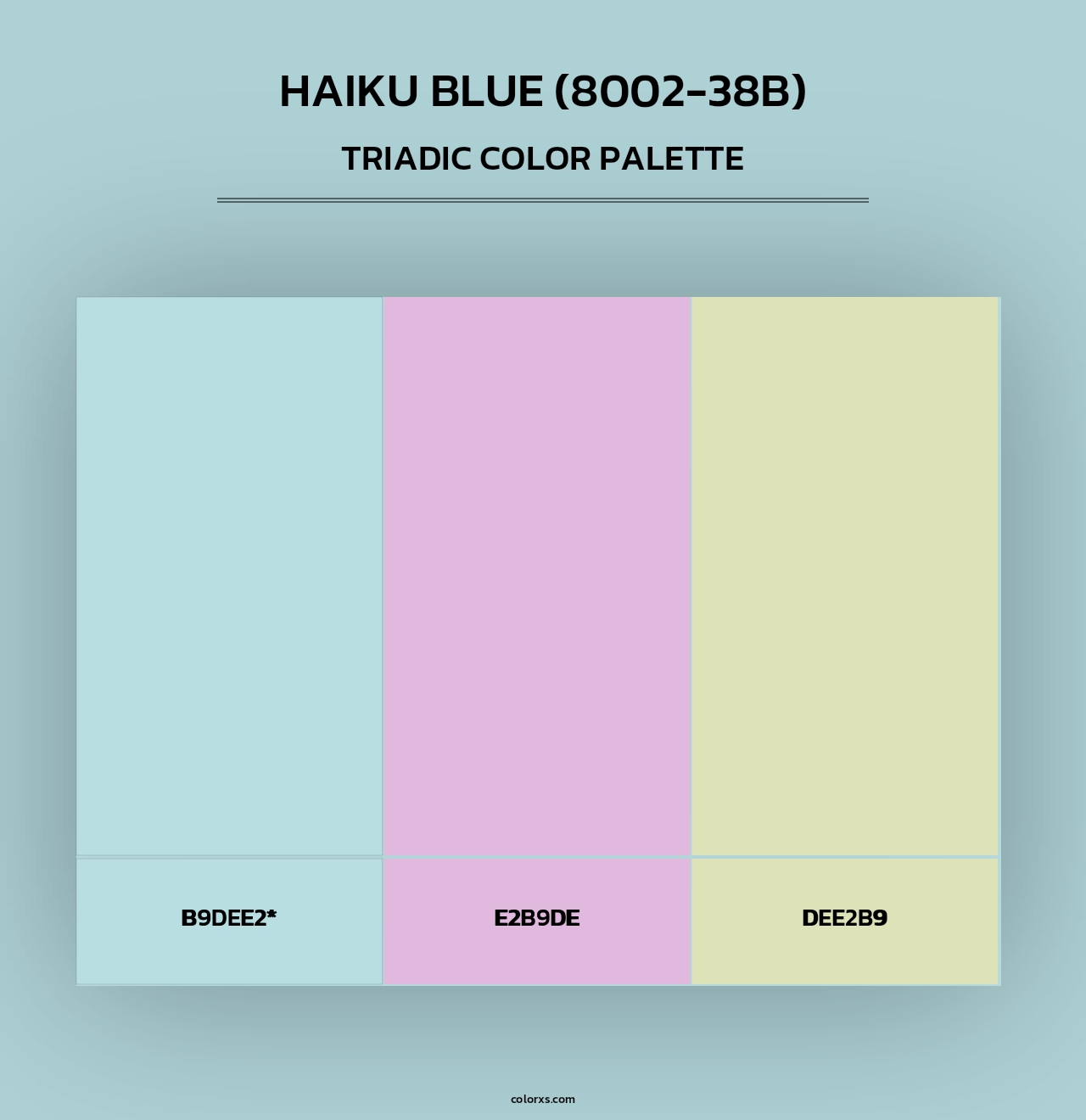 Haiku Blue (8002-38B) - Triadic Color Palette