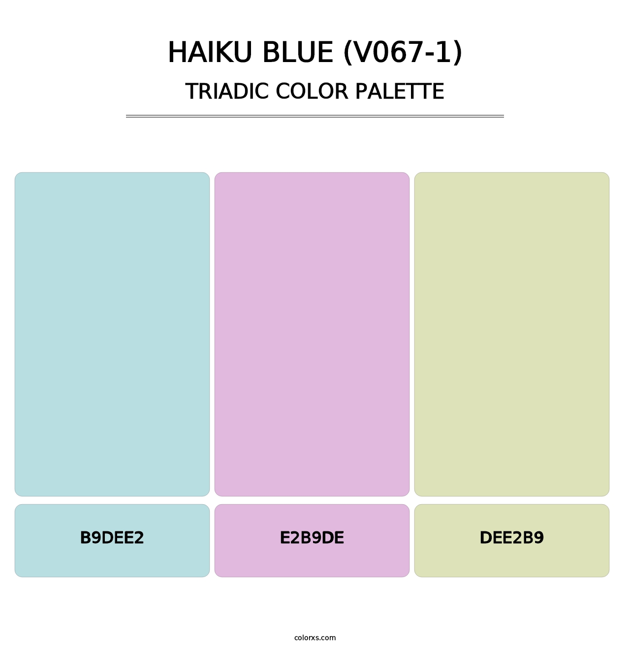 Haiku Blue (V067-1) - Triadic Color Palette