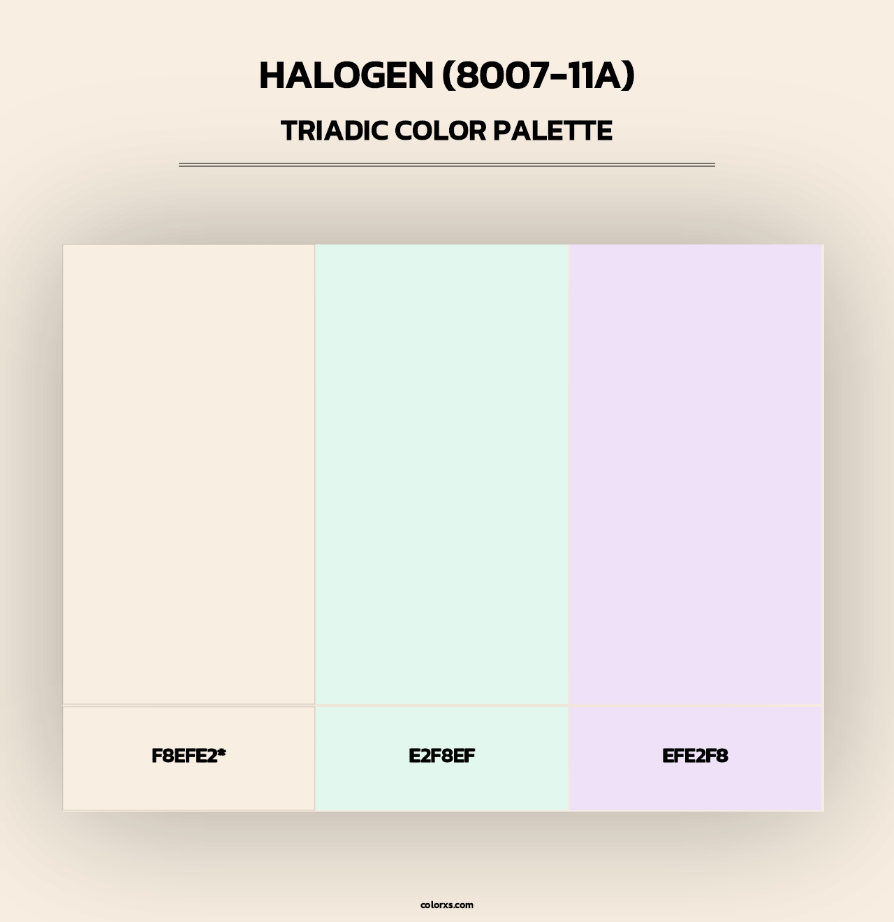 Halogen (8007-11A) - Triadic Color Palette