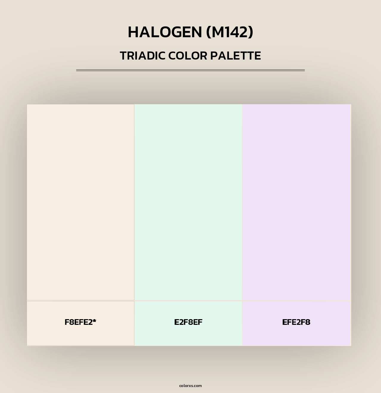 Halogen (M142) - Triadic Color Palette