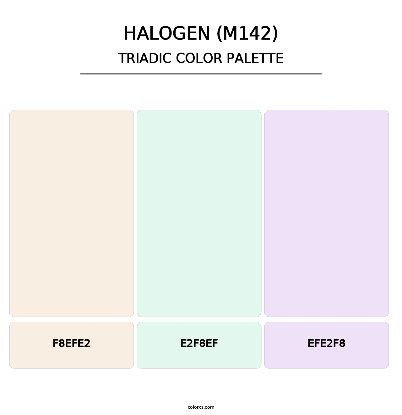 Halogen (M142) - Triadic Color Palette