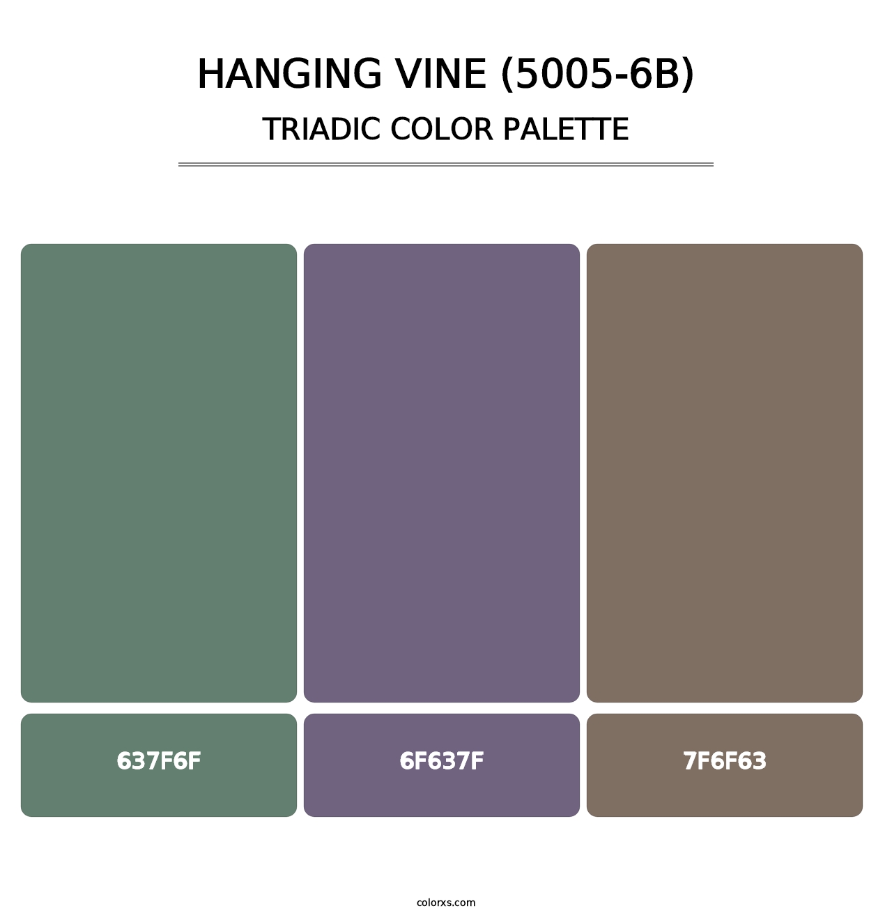 Hanging Vine (5005-6B) - Triadic Color Palette