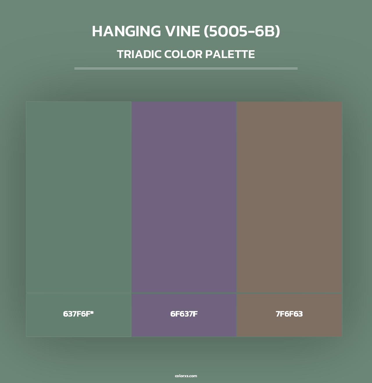 Hanging Vine (5005-6B) - Triadic Color Palette