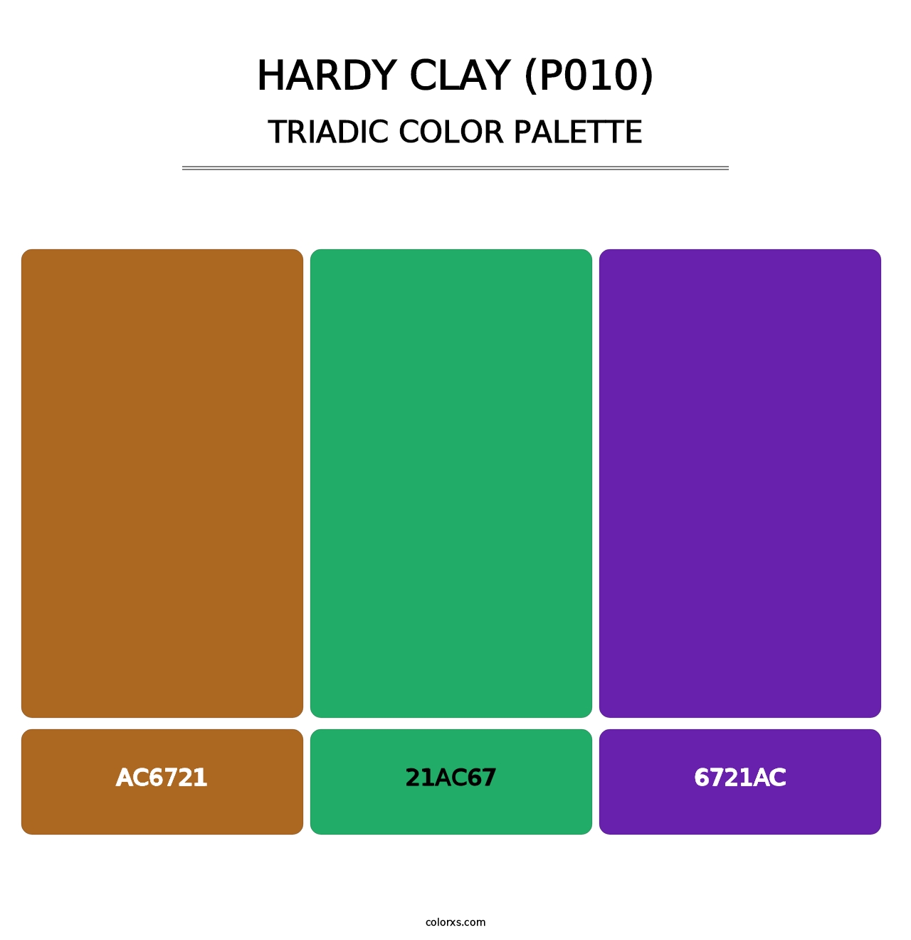 Hardy Clay (P010) - Triadic Color Palette